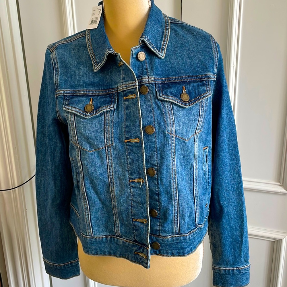Indigo blue Jean jacket new with tags (NWT) size small
